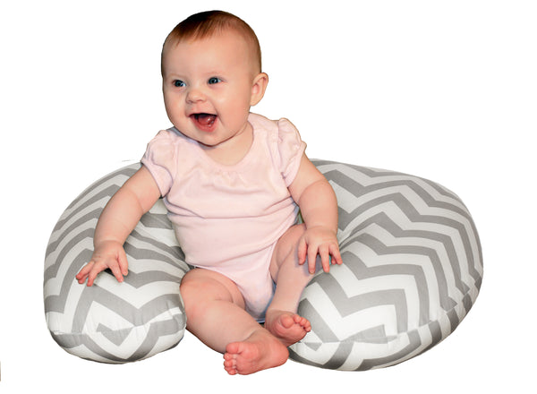 Baby Sitter Nursing and Play Cushion - Grey Chevron