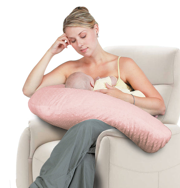 Boomerang Nursing Cushion - Pink Chenille