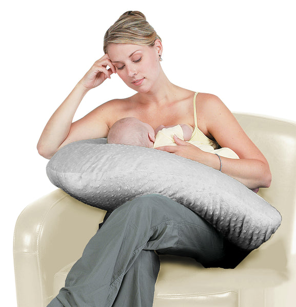 Boomerang Nursing Cushion Slip Cover - Grey Chenille